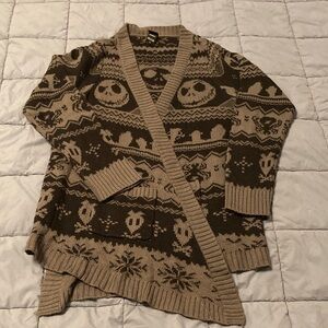 Disney Nightmare Before Christmas Black and Gray Knit Sweater